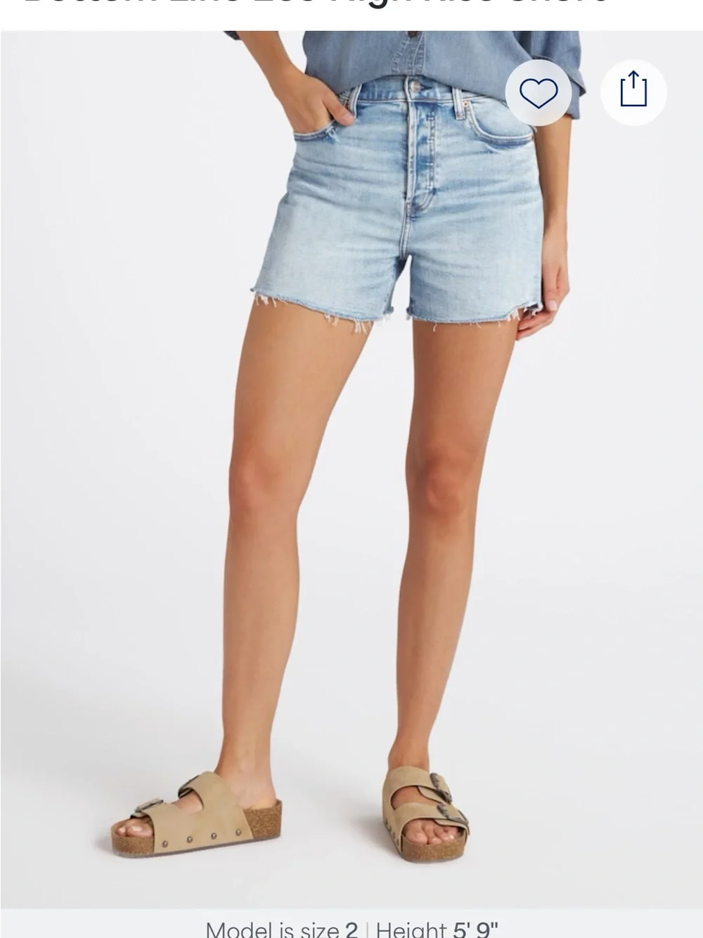 Daze Denim Bottom Line Eco High Rise Short